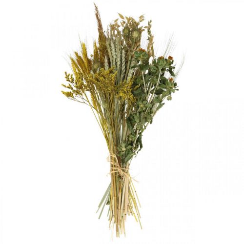 gjenstander Tørkede blomster DIY-verktøysett gult for kreative buketter og dekorative kranser 60 cm – naturprodukt