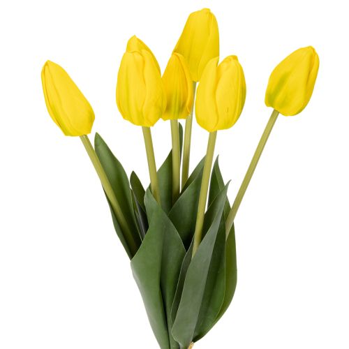 Floristik24 Kunstige tulipanblomster for realistisk vårdekorasjon i stue eller kontor, 40 cm, 7 stk.