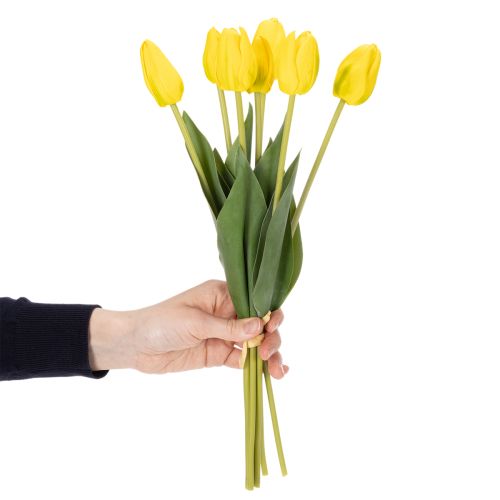 gjenstander Kunstige tulipanblomster for realistisk vårdekorasjon i stue eller kontor, 40 cm, 7 stk.