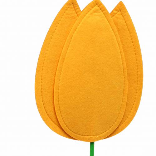 gjenstander Filtblomst tulipan gul sommerpynt H88cm