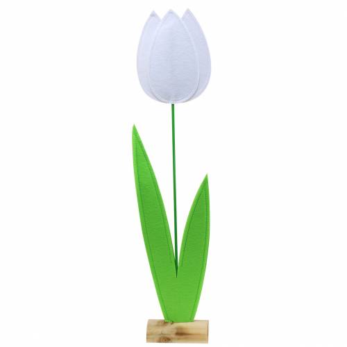 Floristik24 Filtblomst tulipan hvit H88cm