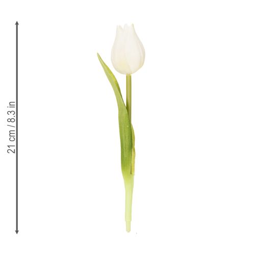 gjenstander Kunstig tulipan, realistisk dekorasjon, slitesterk silkeblomst til hjemmet, 21 cm, 6 stk.
