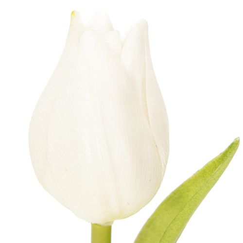 gjenstander Kunstig tulipan, realistisk dekorasjon, slitesterk silkeblomst til hjemmet, 21 cm, 6 stk.