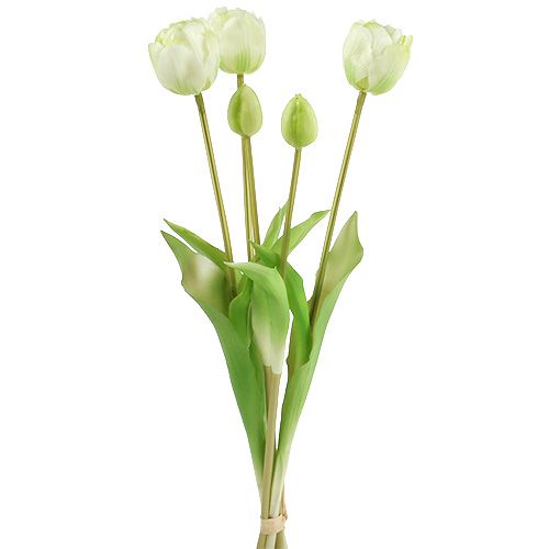 Floristik24 Tulipankrem Real-Touch blomsterdekorasjon L43,5cm 5stk