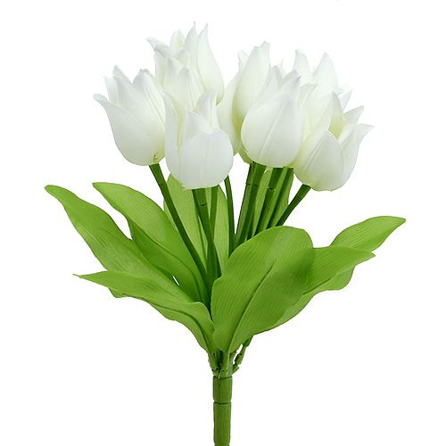 Floristik24 Tulipanskrå hvit 30cm