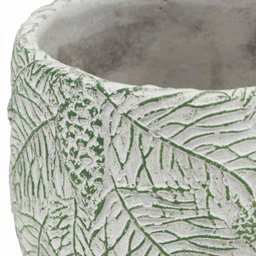 gjenstander Plantekar keramikk grønn hvit grå gran greiner Ø13,5cm H13,5cm