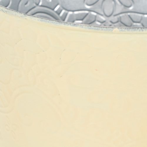 gjenstander Metallplantekasse, pastellgul, Ø16 cm H14 cm