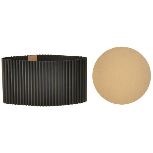 gjenstander Blomsterpotte i papir, svart, Ø19 cm, H14 cm, 3 stk.