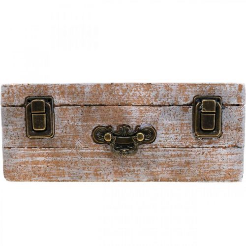 Floristik24 Plantekasseskuff betong antikk trelook 22,5x13x9cm