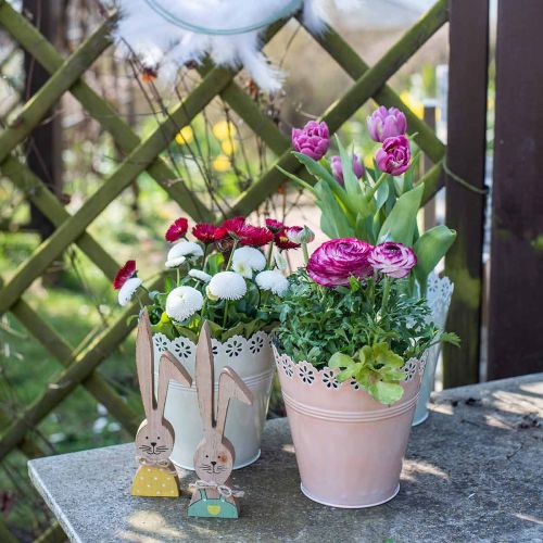 Floristik24 Plantekar blomsterpynt lysegrønn Ø15cm H15cm