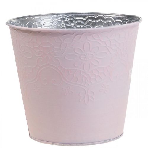 Floristik24 Plantekasse metall blomsterpottepotte pastell rosa Ø20cm H16cm