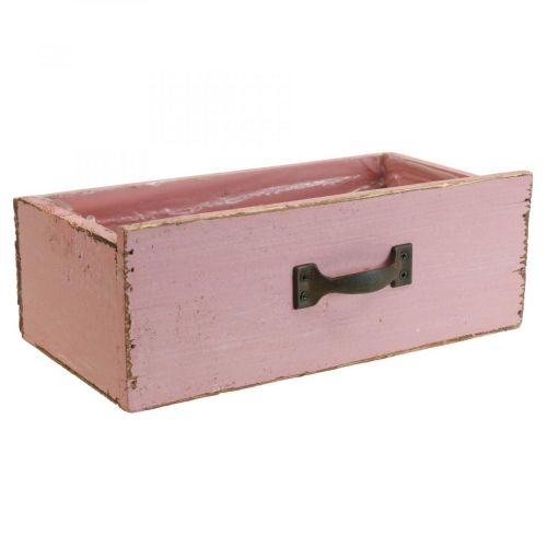 Floristik24 Plantekasseskuff treplantekasse rosa 25×13×9cm