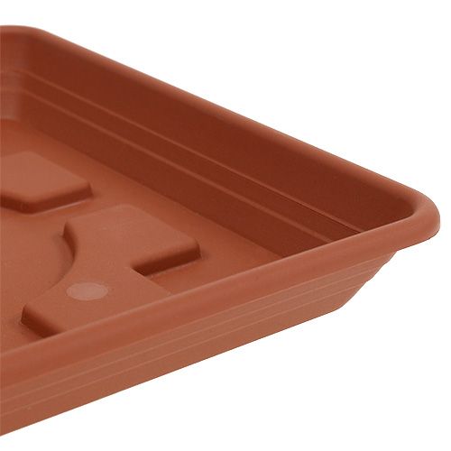 Floristik24 Coaster Lara square 12cm x 12cm terracotta, 1stk