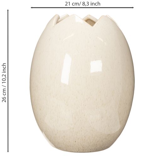 gjenstander Dekorativ vase eggformet, moderne vårdekorasjon til stue, 26 cm