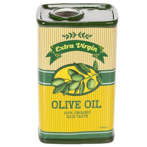 Floristik24 Keramisk olivenoljevase - perfekt borddekorasjon for tørkede blomster, 18 cm