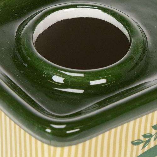 gjenstander Keramisk olivenoljevase - perfekt borddekorasjon for tørkede blomster, 18 cm