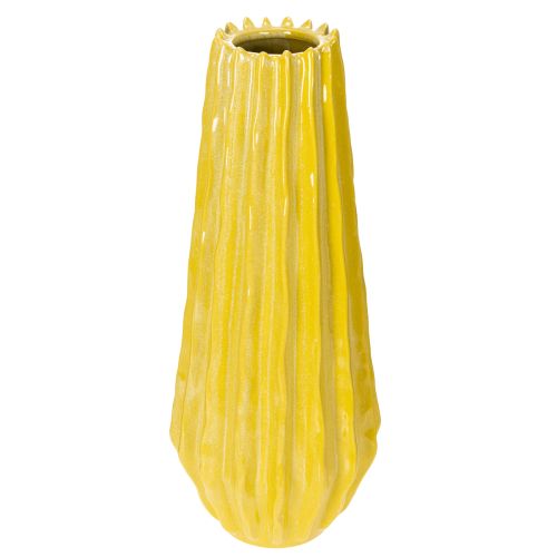 Vase med rillet design for stilig interiørdekorasjon i stuen, 33 cm