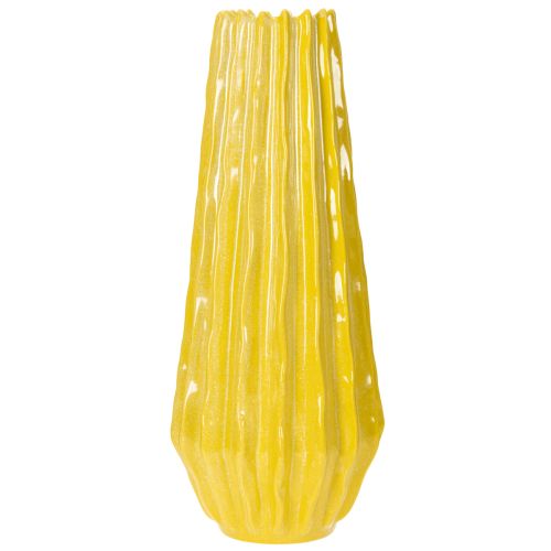 gjenstander Vase med rillet design for stilig interiørdekorasjon i stuen, 33 cm