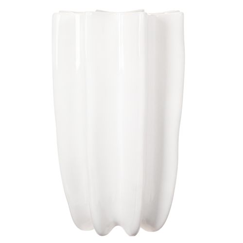 Ribbet vase, høy dekorativ vase for tørkede blomster, 24 cm | Floristik24.no