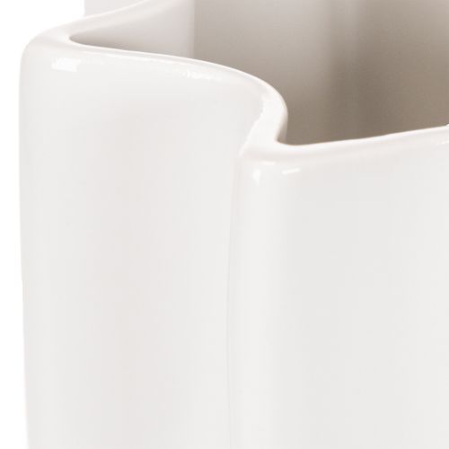 Ribbet vase, høy dekorativ vase for tørkede blomster, 24 cm | Floristik24.no