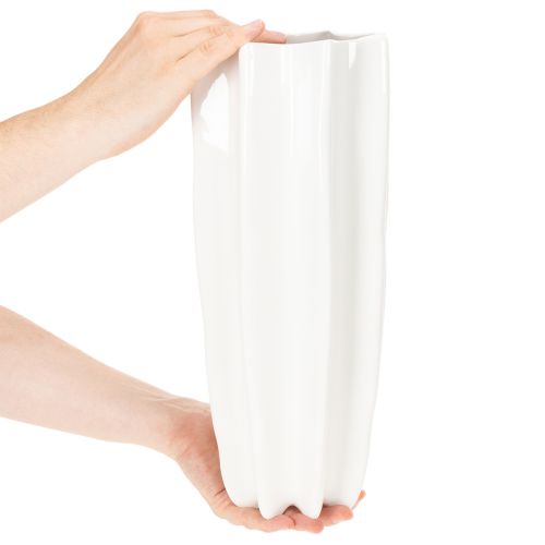 Blomstervase riflet moderne dekorativ vase 38 cm | Floristik24.no
