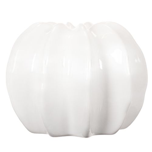 Gresskarpyntvase, blank, høstdekorasjon til stue, 19 cm | Floristik24.no