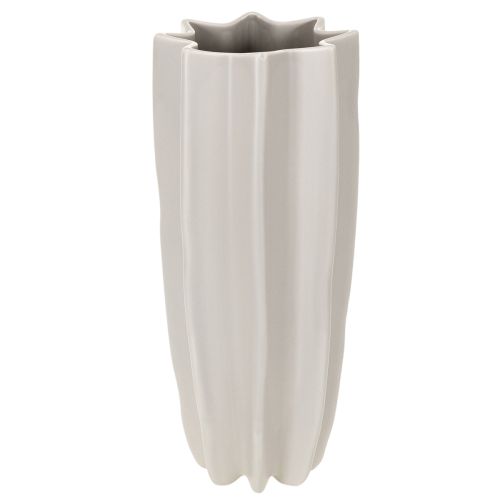 Moderne ribbet vase, høy dekorativ vase for tørkede blomster, 38 cm kjøpe | Floristik24.no