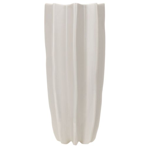 Moderne ribbet vase, høy dekorativ vase for tørkede blomster, 38 cm | Floristik24.no