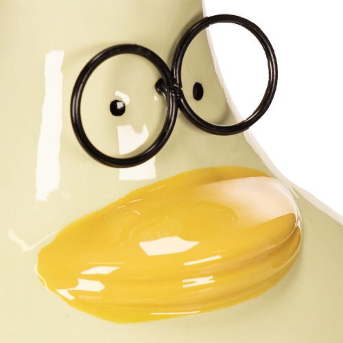 gjenstander Vase med andefigur, keramikk, muntert design, ideell for moderne interiør, 15 cm, 2 stk.