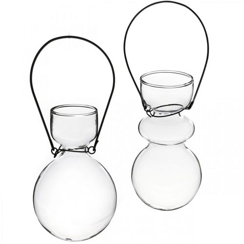 Floristik24 Miniglassvaser for hengende brakett pære H11/11,5cm sett med 2