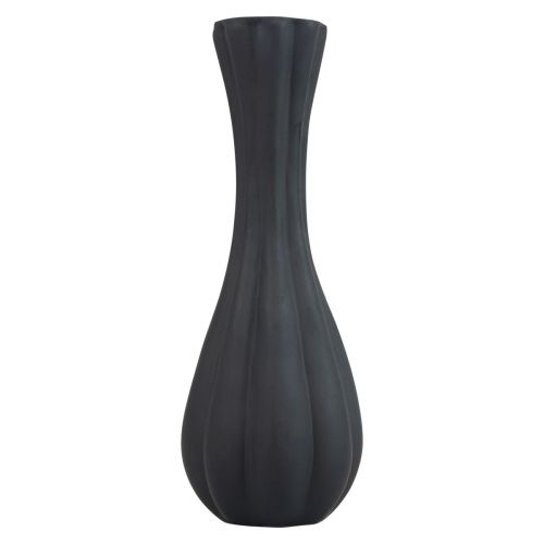 gjenstander Vase sort glass vaseriller blomstervase glass Ø6cm H18cm