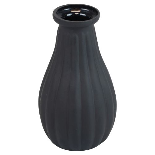 Vase sort glass vaseriller dekorativ vase glass Ø8cm H14cm