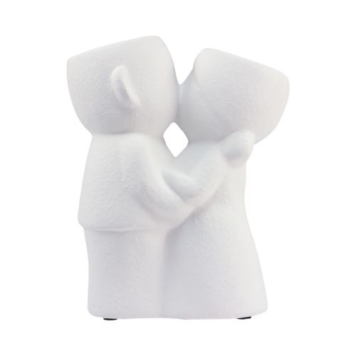 Floristik24 Vase Hvit Dobbel Vase Kyssepar Keramikk H23,5cm