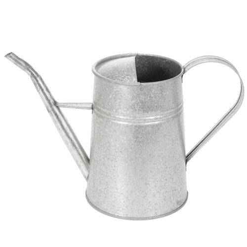 Galvanisert dekorativ vannkanne, metall, grå, vintage-look, 1,7 l, H23 cm, for stilig blomsterdekorasjon og plantekasser | Floristik24.no