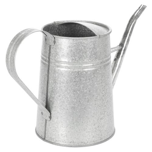 Galvanisert dekorativ vannkanne, metall, grå, vintage-look, 1,7 l, H23 cm, for stilig blomsterdekorasjon og plantekasser | Floristik24.no
