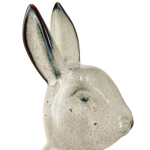 Floristik24 Keramiske kaninfigurer Grå – Søt påskepynt 2stk 22cm