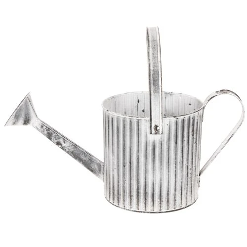 Vintage blomsterpotte Ø17 cm, dekorativ vannkanne, metallplantepotte shabby chic | Floristik24.no