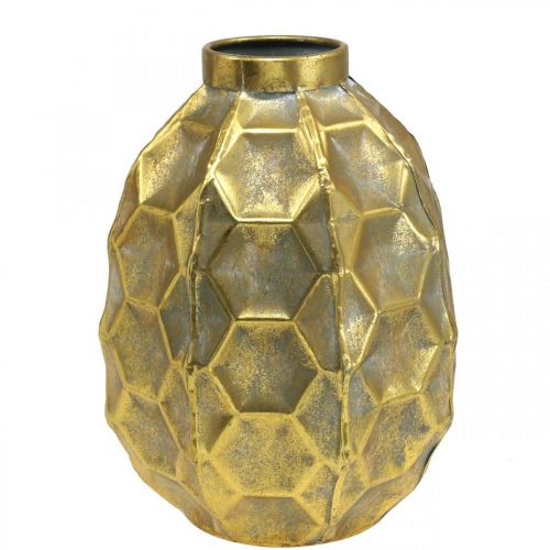 Vintage vase gull blomstervase honeycomb look Ø22,5cm H31cm