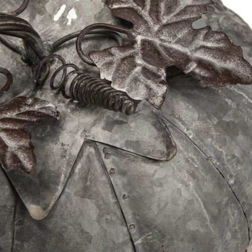 Floristik24 Vintage sink dekorativ gresskar høstdekor laget av metall Ø21cm H20cm