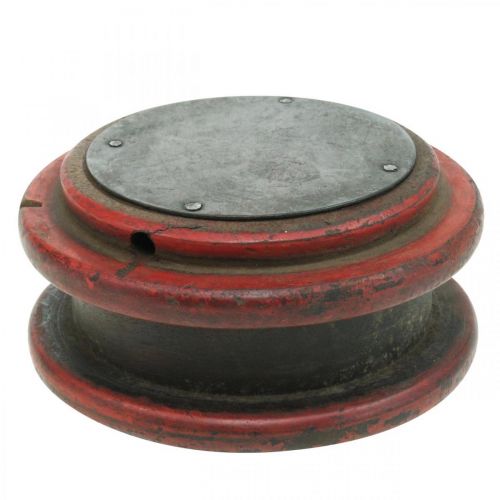 Floristik24 Deco omvendt rulle, lysestake, borddekorasjon, industridesign, vintage look Ø12cm