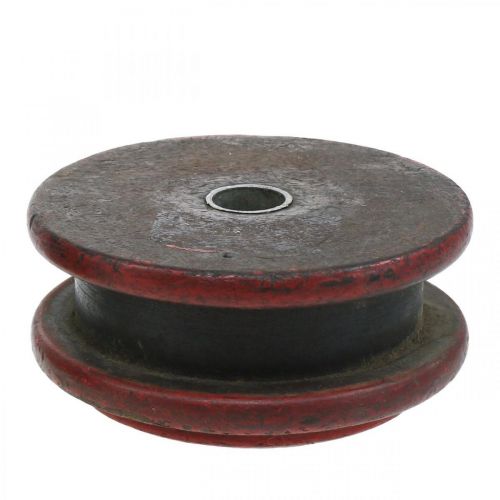 Floristik24 Deco omvendt rulle, lysestake, borddekorasjon, industridesign, vintage look Ø12cm