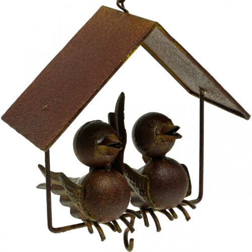 gjenstander Deco fugler til oppheng rust deco metall brun 14,5×16cm