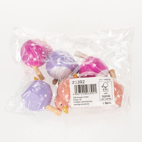 gjenstander Fugledekorasjonsfigur, søt og fargerik design til stuen, 6 cm, 6 deler