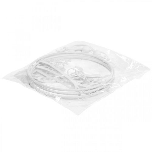 Floristik24 Bird deco vindu dekorasjonsfjær, metall hvit Ø12cm 4stk