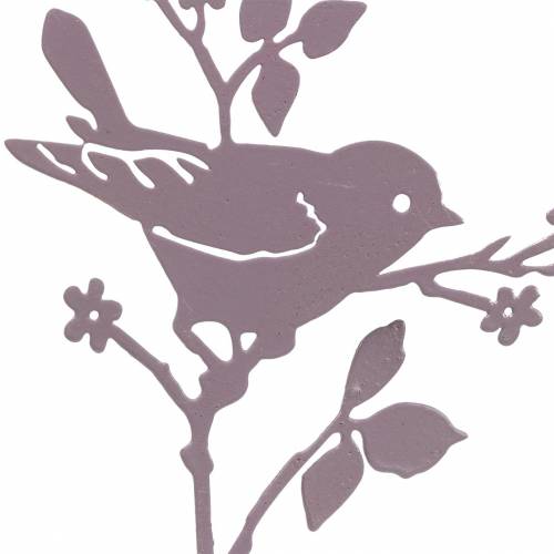 Floristik24 Fugl med pinne metall assortert flerfarget H12cm 10stk