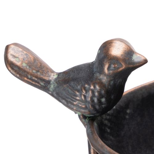 gjenstander Dekorativt fuglebad, blomsterskål med espalier, nostalgisk utseende, stilig hagetilbehør, 75 cm