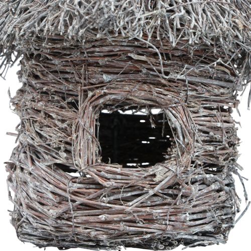 Floristik24 Dekorativt fuglehus tre metall dekorativt trehus Ø17cm H26cm