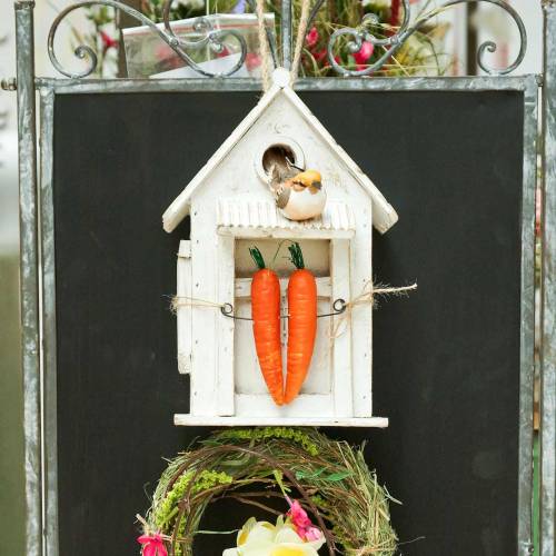 Floristik24 Hengende Fuglehus Hvit H25,5cm