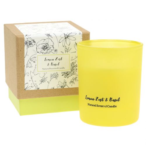 Floristik24 Duftlys i et sitron-basilikum glass Ø7cm