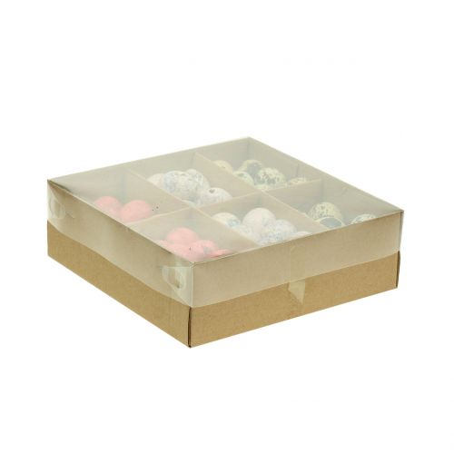 Floristik24 Vaktelegg sortiment rosa, rosa, natur 3cm 62stk